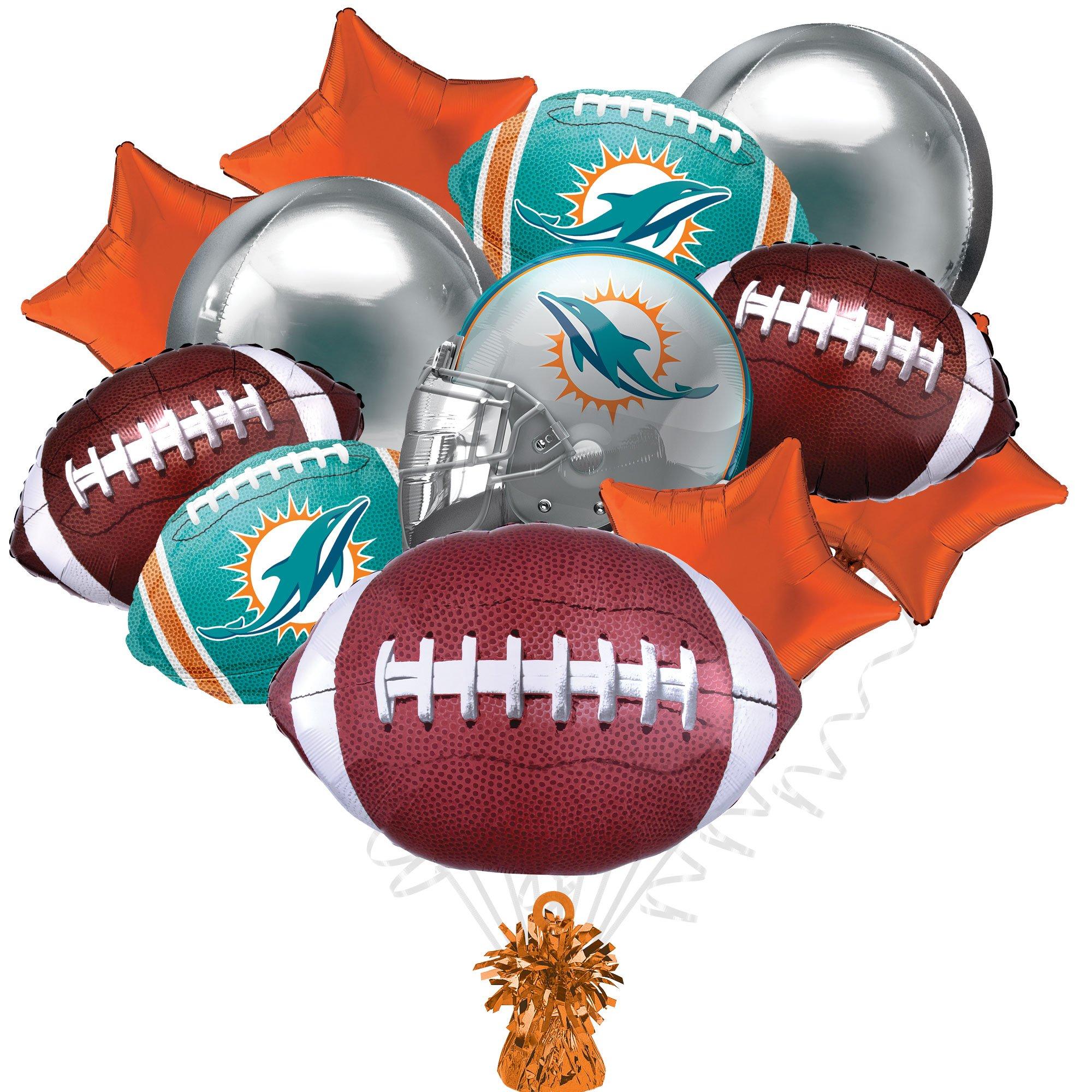 Miami Dolphins Foil Balloon Bouquet